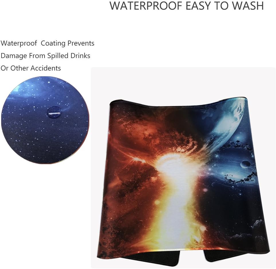 XXL Professional Large Mouse Pad & Computer Game Mouse Mat (35.4x15.7x0.1IN, 90x40 fireball007) - 4