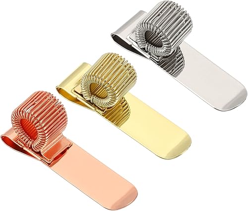 PATIKIL Clips para bolígrafos, 3 unidades, de metal, horizontal, portátil, de un solo resorte, organizador de lápices para oficina, negocios,