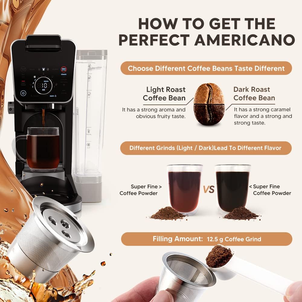 Paquete de 4 cápsulas de café reutilizables de acero inoxidable compatibles con cafetera Ninja CFP201 CFP301 Dual Brew Pro Machine filtro de café Ninja reutilizable