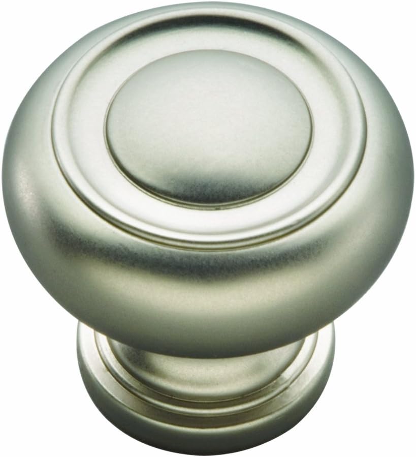Hickory Hardware Cottage Collection Knob, 1-1/4 Inch Diameter, Satin Nickel
