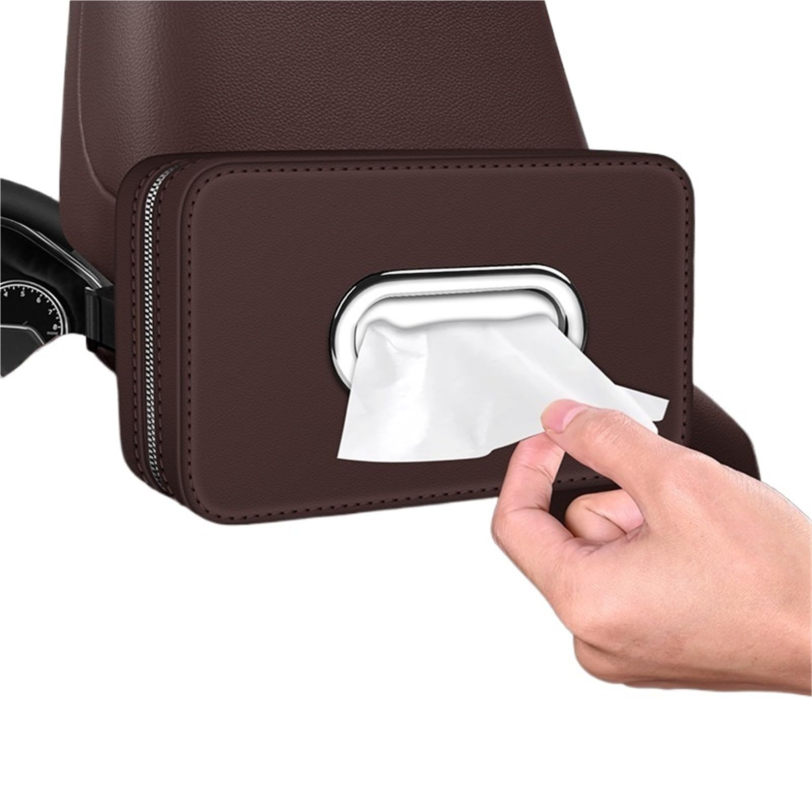 Car Visor Tissue Box Holder Car Tissue Box Holder Armrest Napkin Sun Visor Backseat Case With Adjustable Band(Color 4)