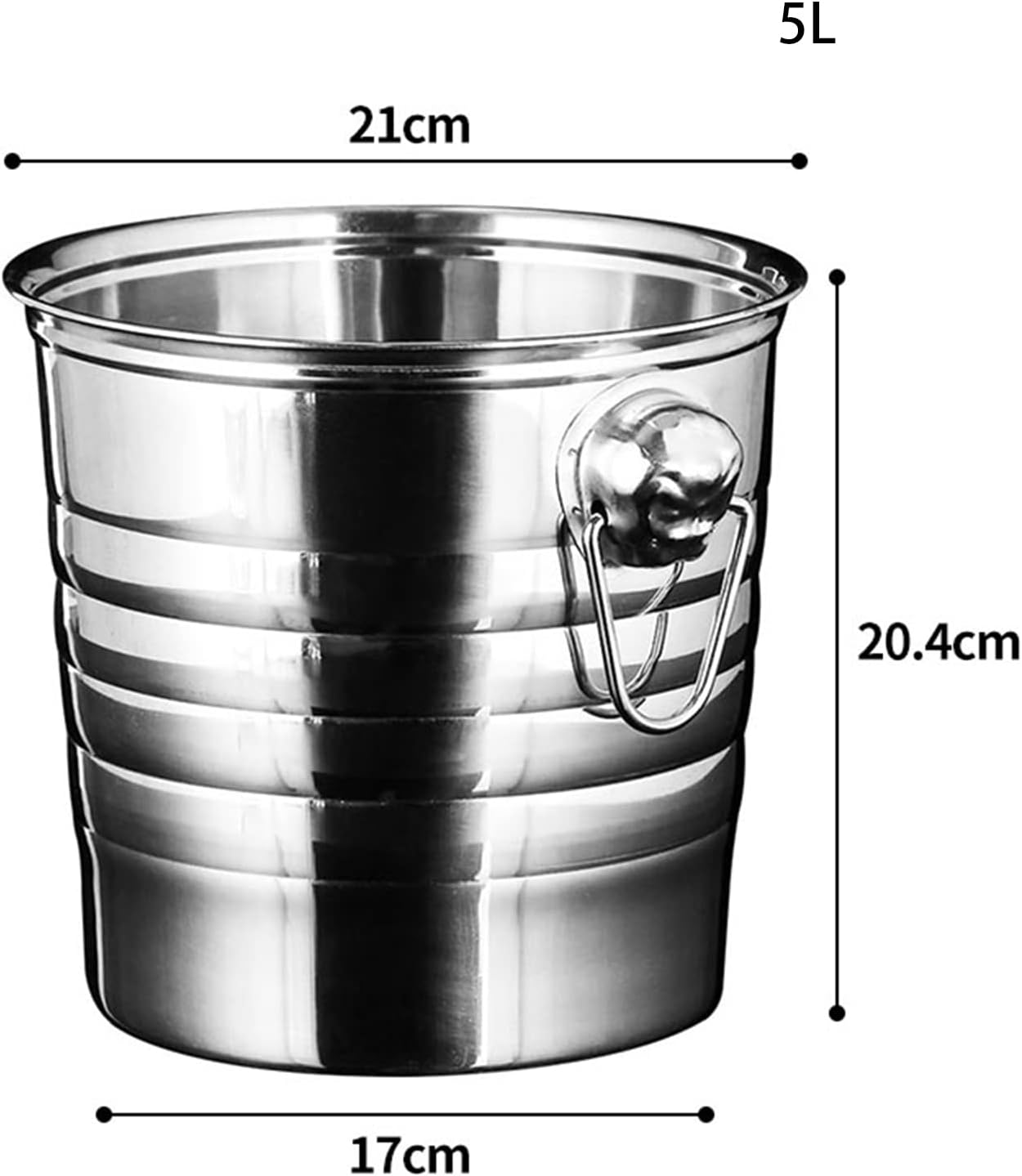 Ice Bucket Ice Bucket with Lid and Ice Tongs Stainless Steel Ice Bucket Bar Ice Bucket 3 5 7L Stainless Steel Ice Bucket Thick Tiger Head