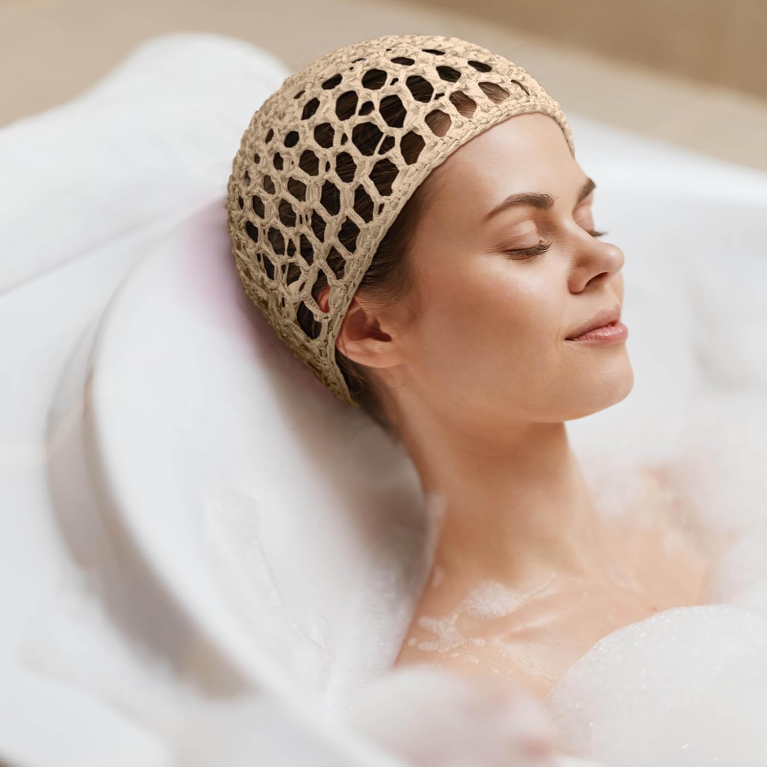 Geyoga 4 Pcs Mesh Crochet Hair Net