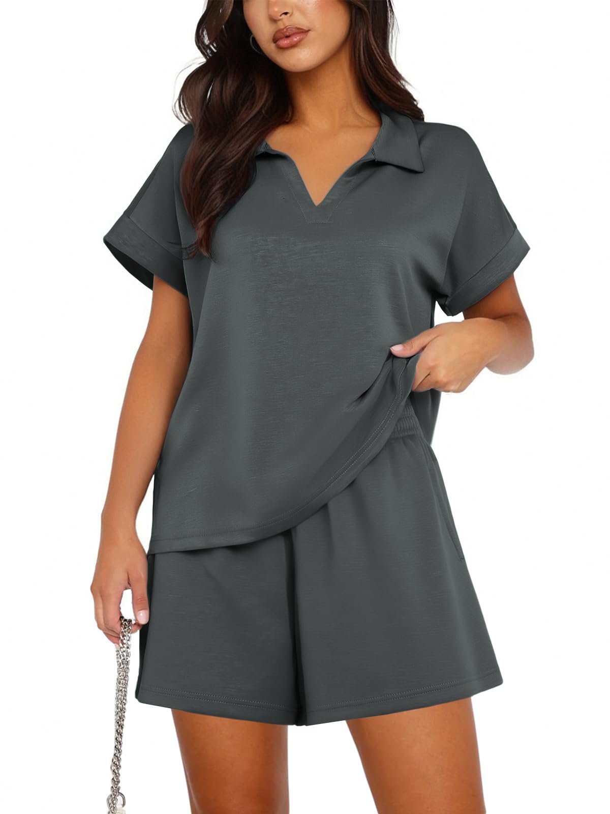 Combinaison de jogging deux pièces ensemble short léger et respirant - 7
