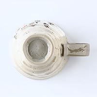 Vista 6 de Mino Ware Japanese Coffee Mug Set of 2, Japanese Tea Cups, Jizo Statue Design, 8.8 oz, Handmade Ceramic Coffee Mug