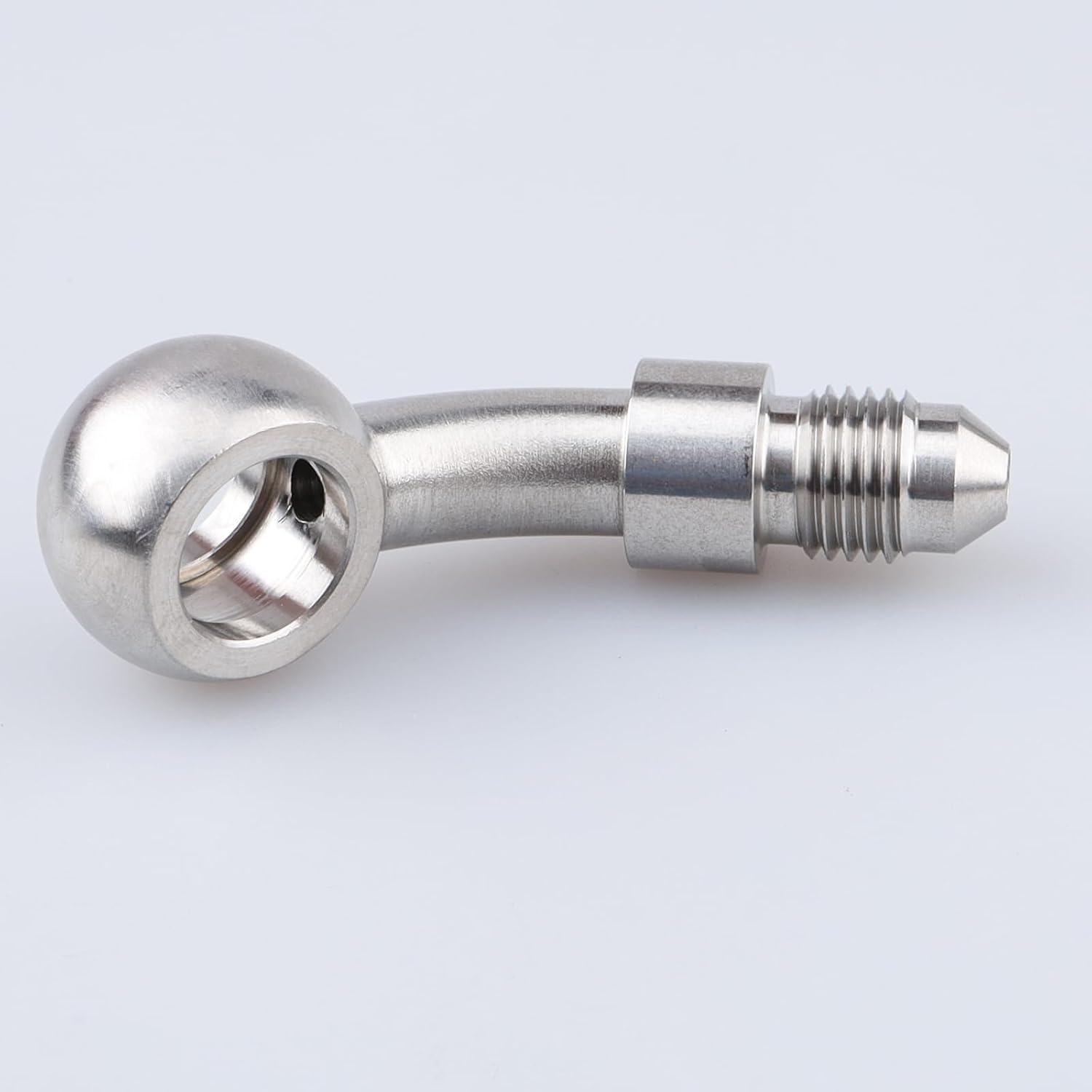AC PERFORMANCE 10mm ID to -3 AN Banjo Fitting 45 Degree Stainless Steel