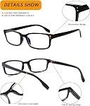 Kerecsen Ensemble de 6 Lunettes de Lecture Bloquant la Lumière Bleue, Lunettes à Charnière à Ressort pour Hommes et Femmes, Lunettes de Prescription