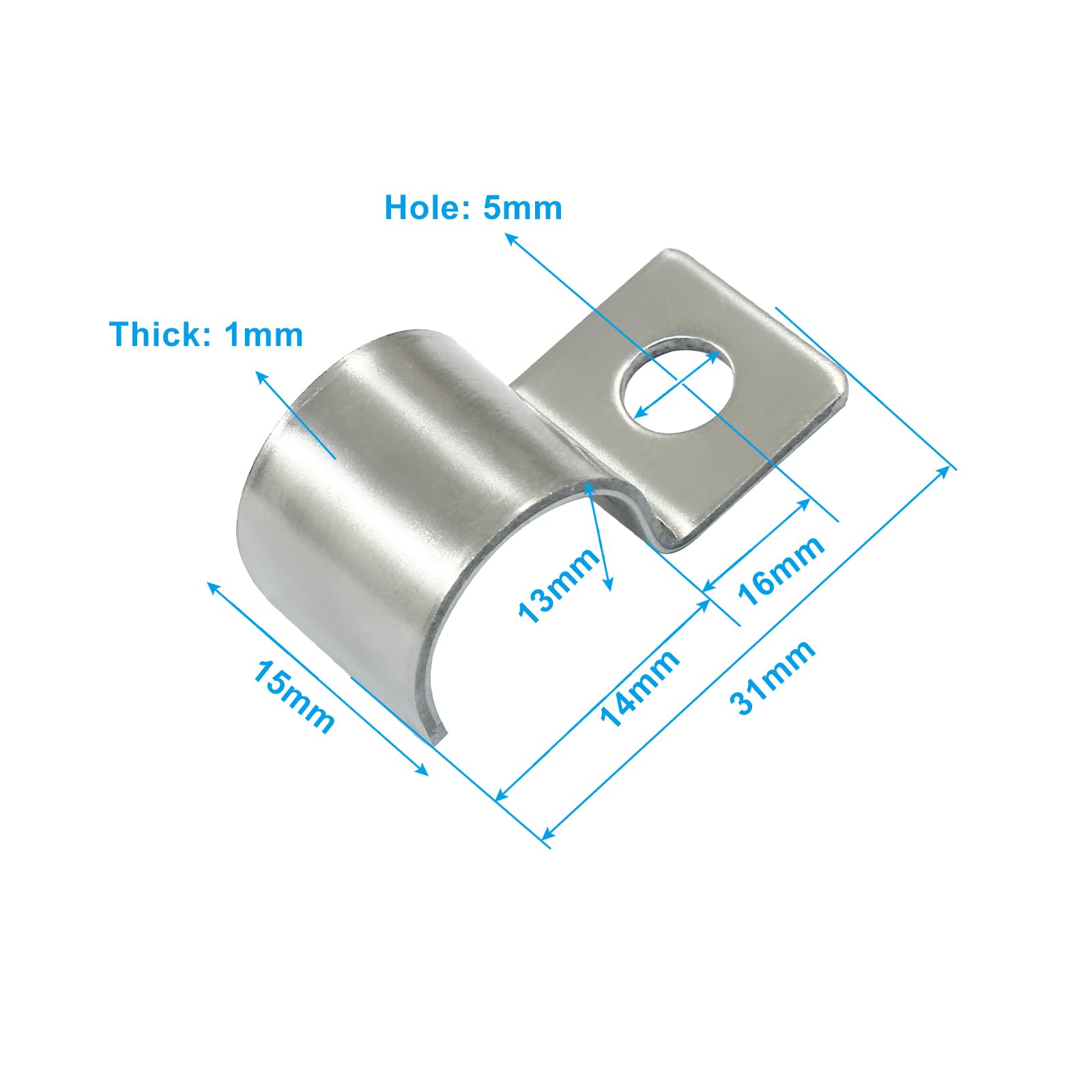 Cjueiom Stainless Steel Pipe Clips - Image 2