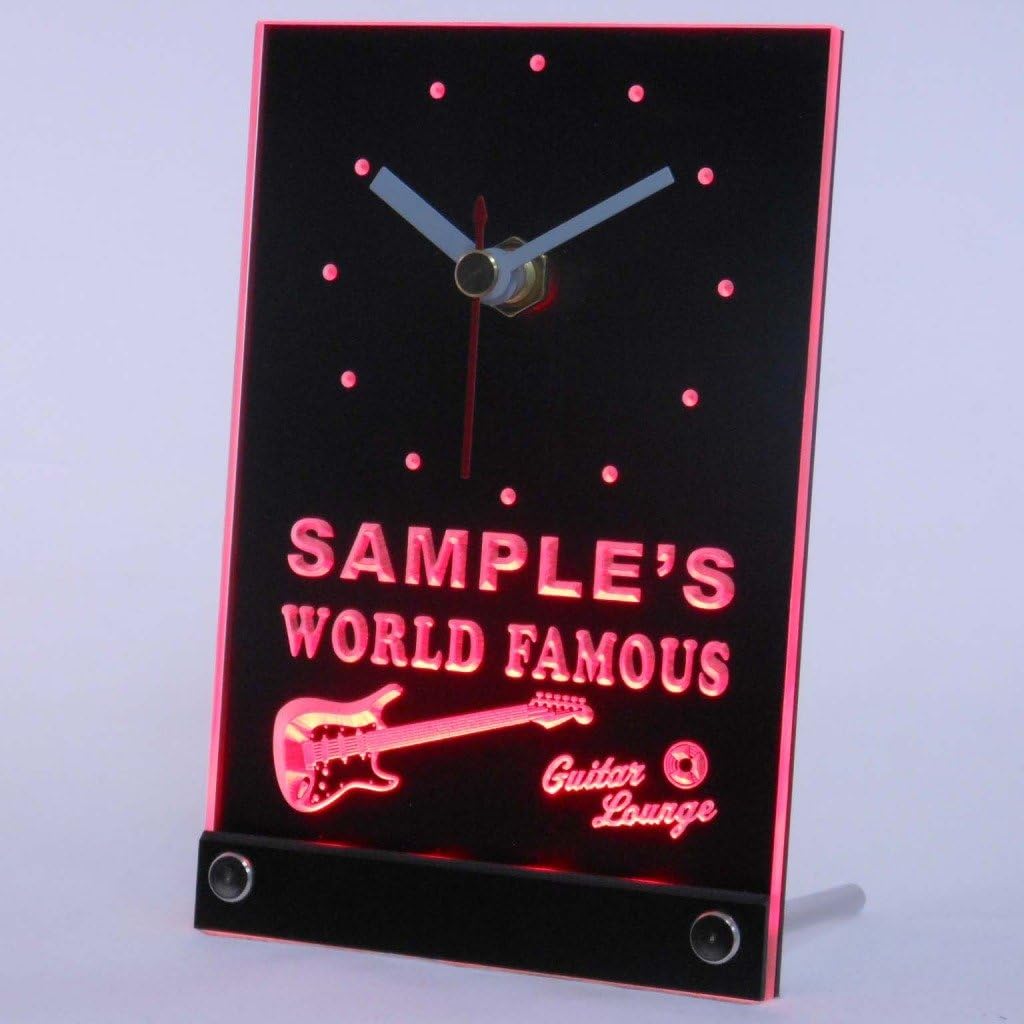 ADVPRO tncpf-tm Guitar Band Room Personalized Bar Pub Decor Neon Led Table Clock