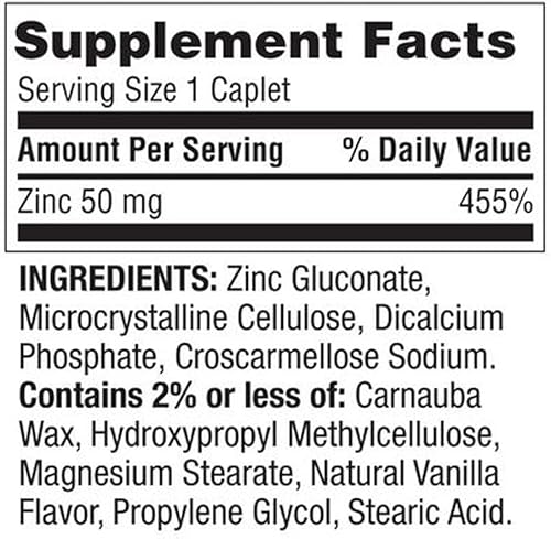 Miniatura 3 de Cápsulas de suplemento dietético de apoyo inmunológico de zinc, 50 mg, 200 unidades