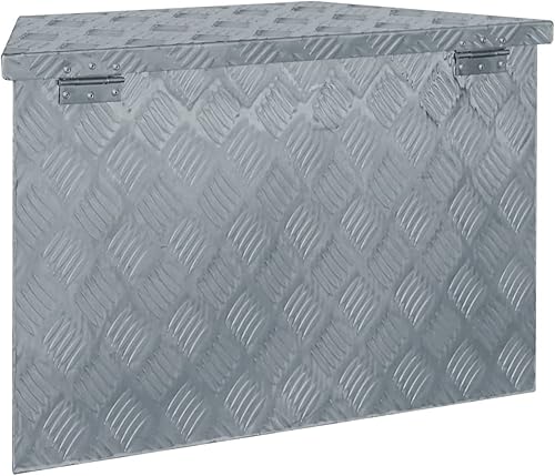 Miniatura 3 de Tidyard Caja de herramientas de aluminio para caja de herramientas de caja de herramientas con cerradura para debajo de la carrocería, gabinete de