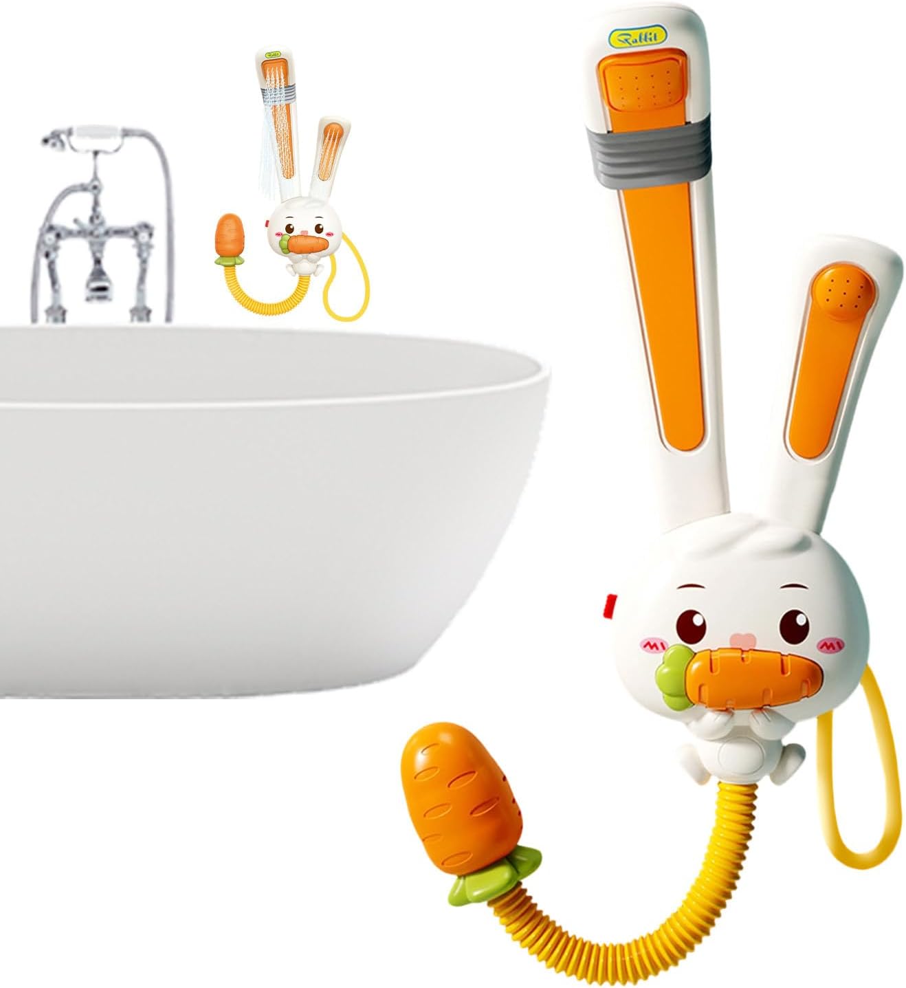 Bath Sprayer Toy for Kids - Bunny Shape Bathing Entertainment Supplies - Electric Bathtub Toy | for Daycare Centers Home Restroom Hotel Travel Pool Playroom Water Sports Beach