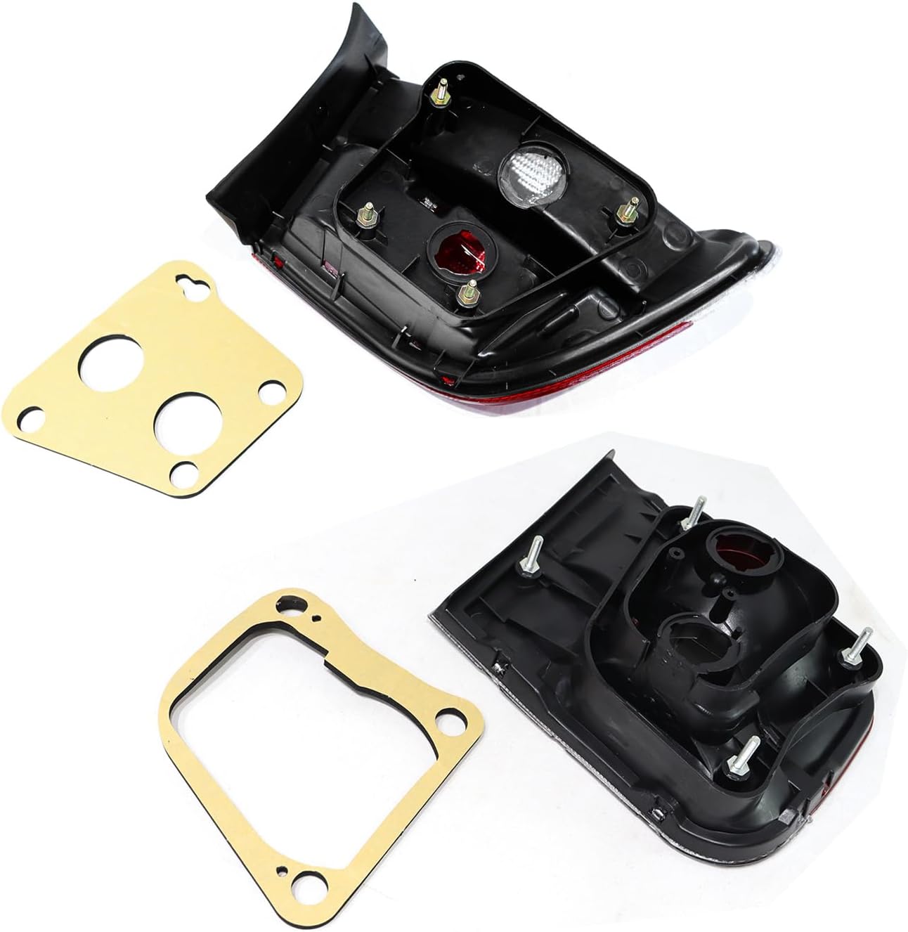 Civic Tail Lights Red & Clear Lens Fits 1996-2000 Hon-da Civic Coupe 2-Door Left & Right A Pair
