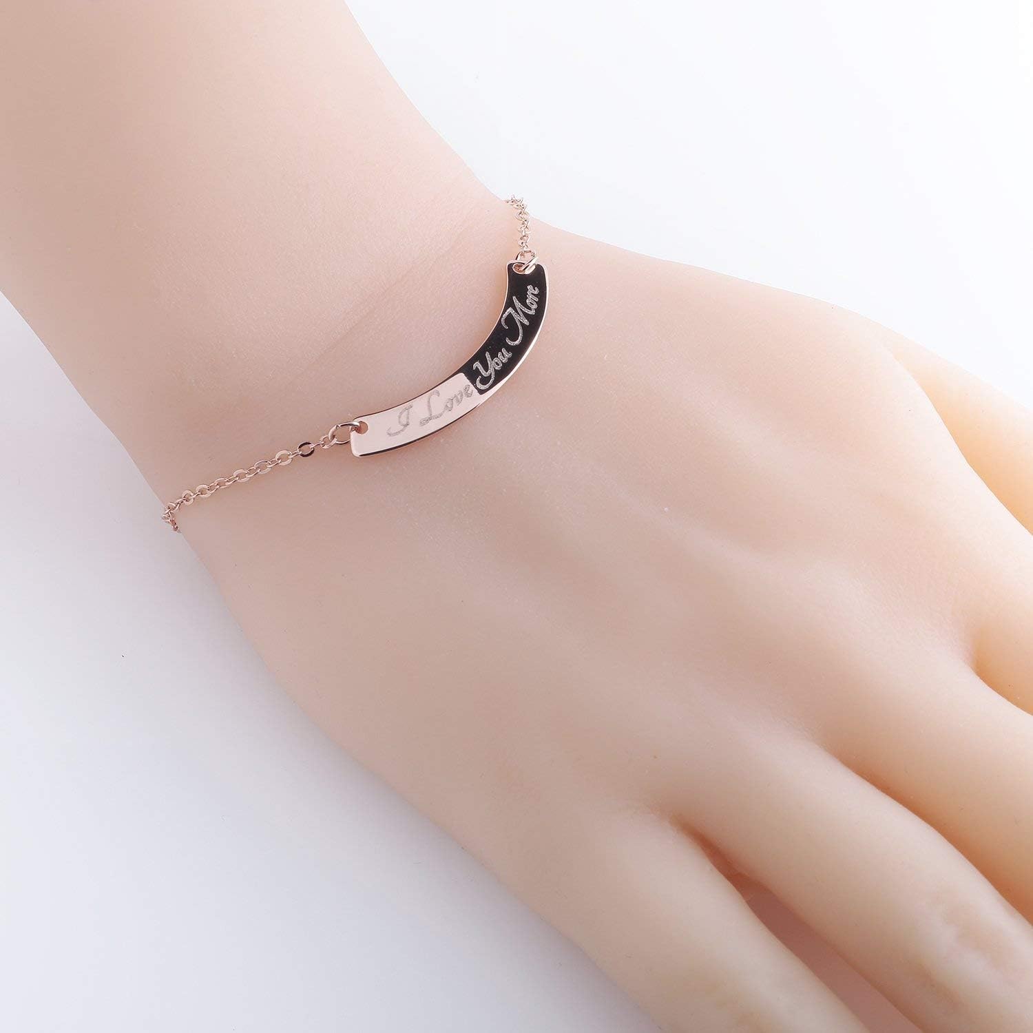 Petite Boutique Personalized Curved Letter Bar Bracelet A Thoughtful and Stylish Gift