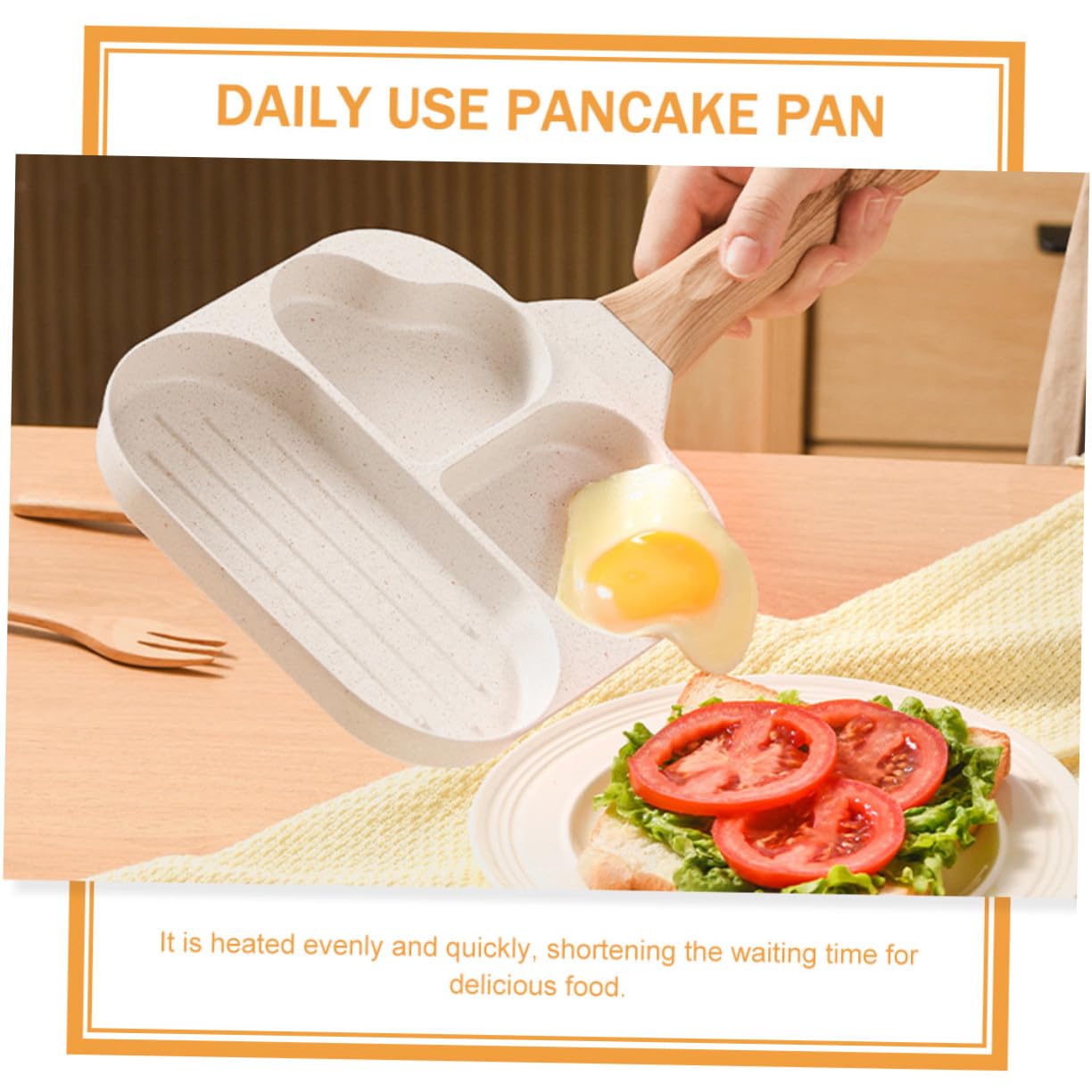 Mipcase Padella Multifunzione in Padella per Uova Antiaderente Accessori per Uova Facile da Pulire e Riporre