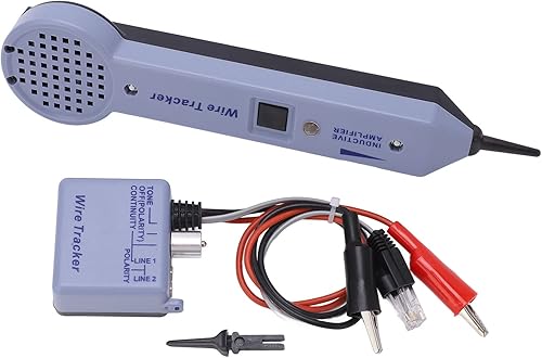 Miniatura 9 de Kit de tono y sonda, kit de probador de rastreo de cables de red, amplificador de inducción ajustable de audio, detector de tóner de cable, probador