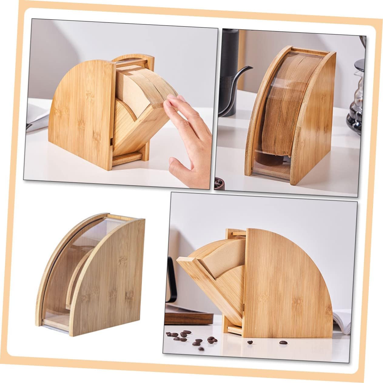 Coffee Filter Holder Paper Filter Rack Sturdy Construction Neat Kitchen Easy to Clean