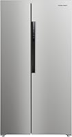 Hamilton Beach HBF1558 15.6 Cu Ft Counter Depth Stainless Steel Refrigerator - Side-by-Side Doors, Large Family Capacity