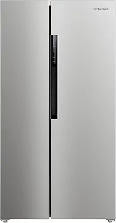 Hamilton Beach HBF1558 15.6 cu ft Counter Depth Full-Size Refrigerator, Side Doors, Stainless Steel