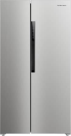 Hamilton Beach HBF1558 15.6 cu ft Counter Depth Full Size Refrigerator, Side Doors, Stainless Steel