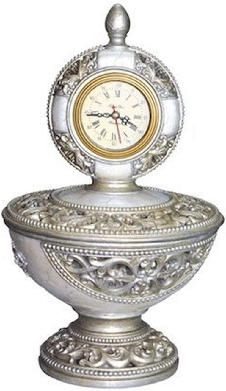 OK Lighting Jewelry Box with Clock, 13.0"