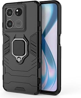 Microcase OnePlus Ace Racing Batman Serisi Yüzük Standlı Armor Kılıf - Siyah AL3349