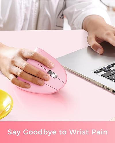 Miniatura 9 de Lekvey Ratón ergonómico, ratón inalámbrico vertical, recargable 2.4 GHz USB óptico túnel carpiano ratones  80012001600 DPI, 6 botones, para laptop,