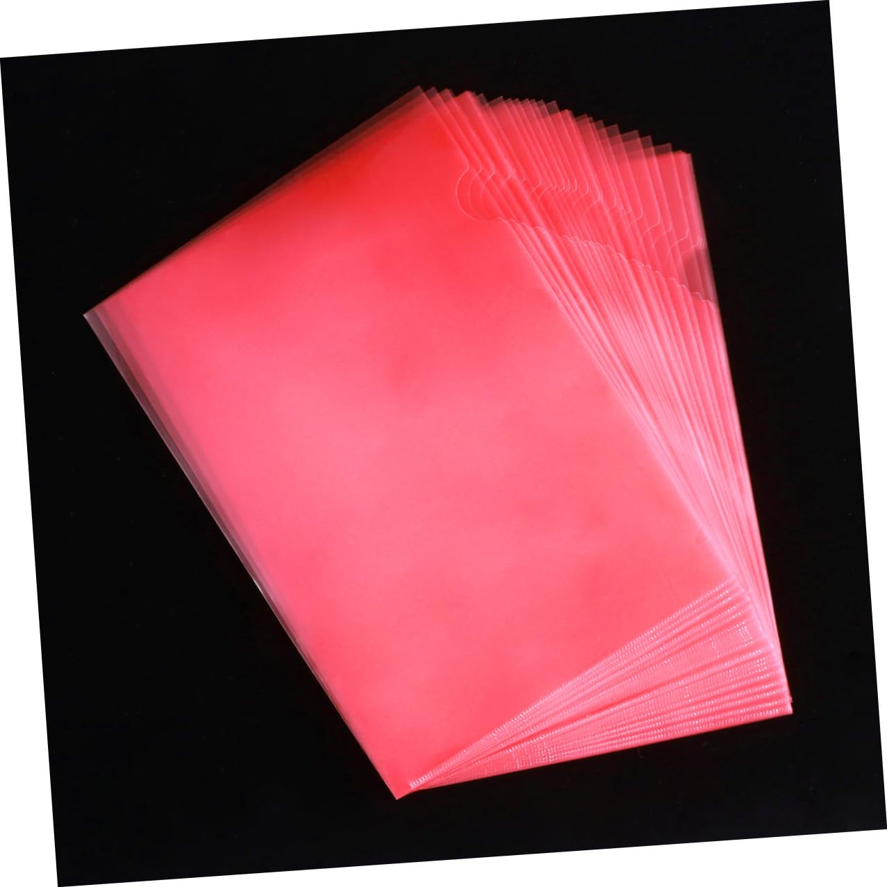 Angoily 60 Piezas Carpeta Transparente Tipo Funda Organizadora para Material Plástico Resistente para Oficina y Escuela