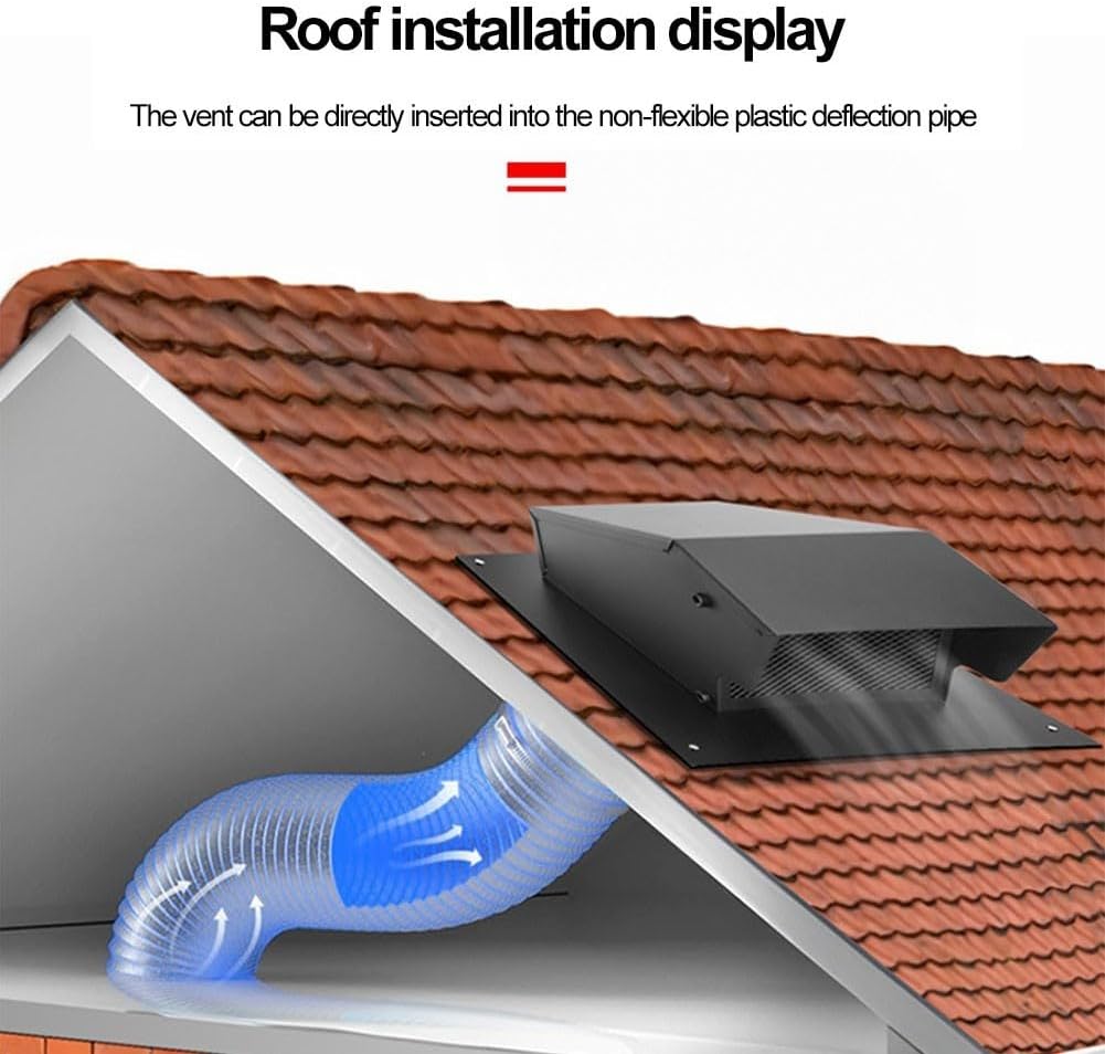 1&times; 屋根換気キャップ 4インチ屋根換気キャップ 取り外し可能な屋根換気口 家向けの換気キャップ キッチン向け バスルーム向け 4イ