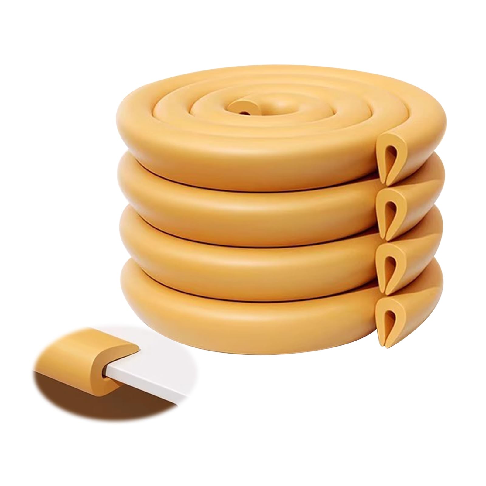 Protector De Bordes De Esquina: Juego De Protección Infantil, Protectores De Bordes Afilados Y Protectores De Seguridad For Muebles, Mesas, Chimeneas Y Encimeras, De Alta Densidad(Wooden,12M)