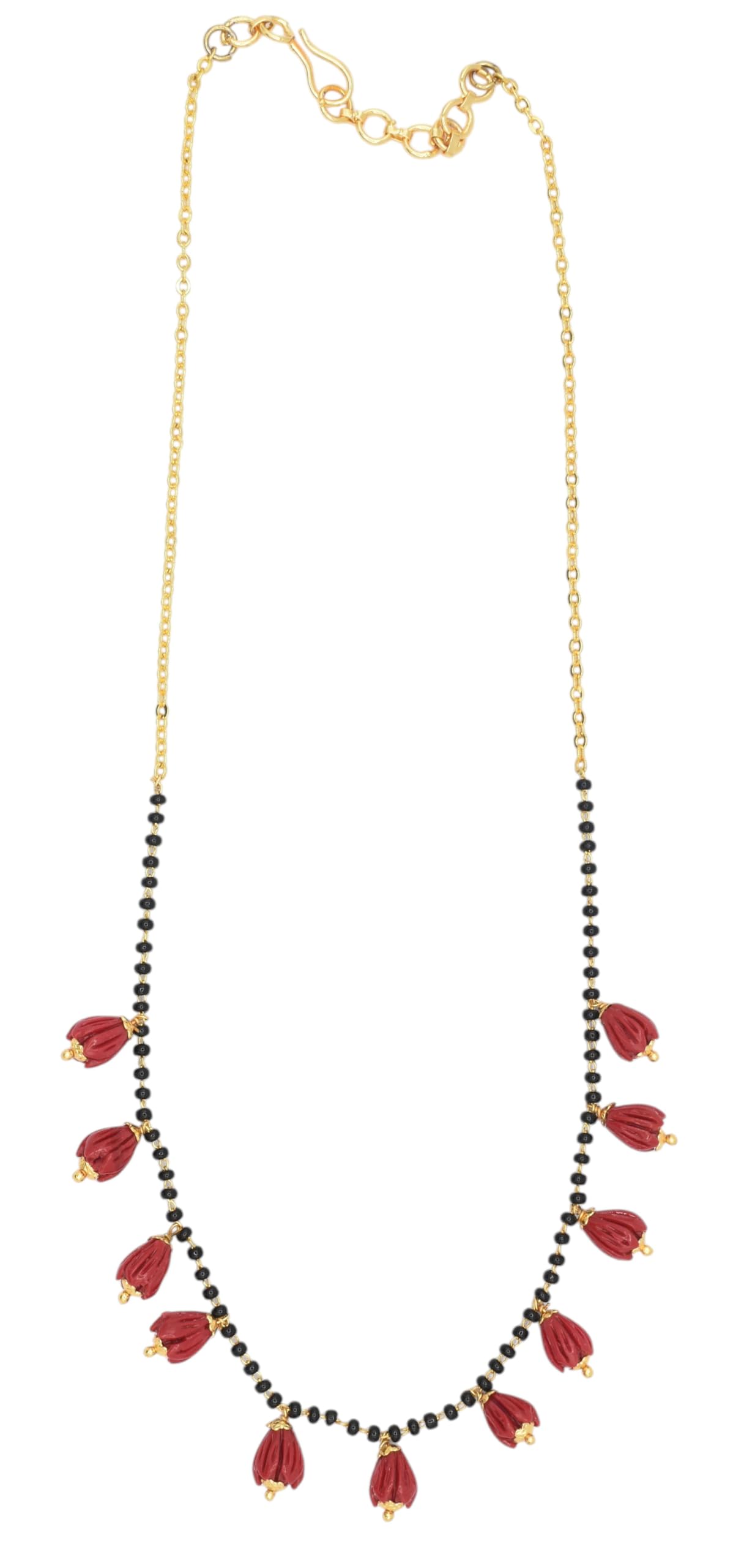 Stunning Mangalsutra Set with a Sleek Black Beaded Chain-picture-49