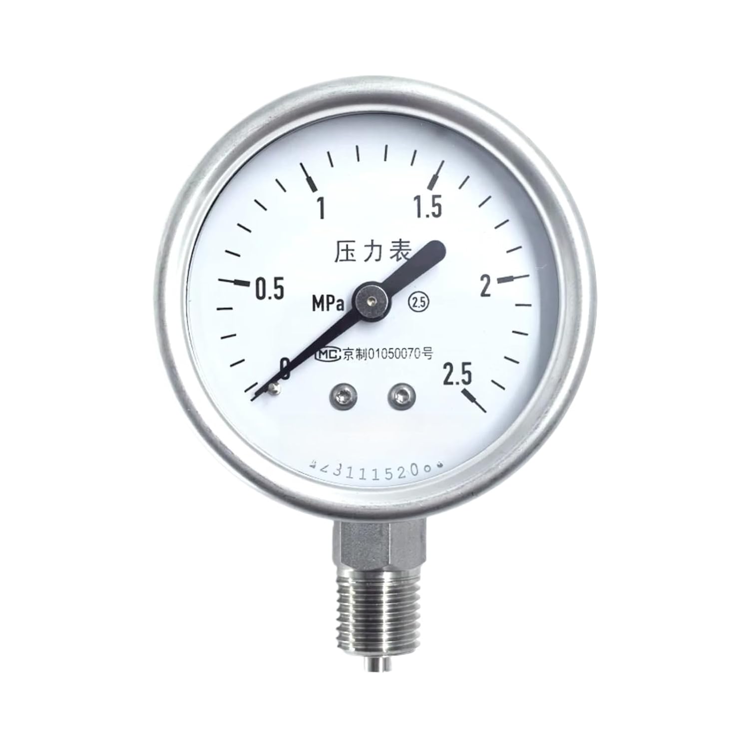 Pressure Gauge YTH63 Radial(-0.1-0.0MPa Vacuum Gauge)