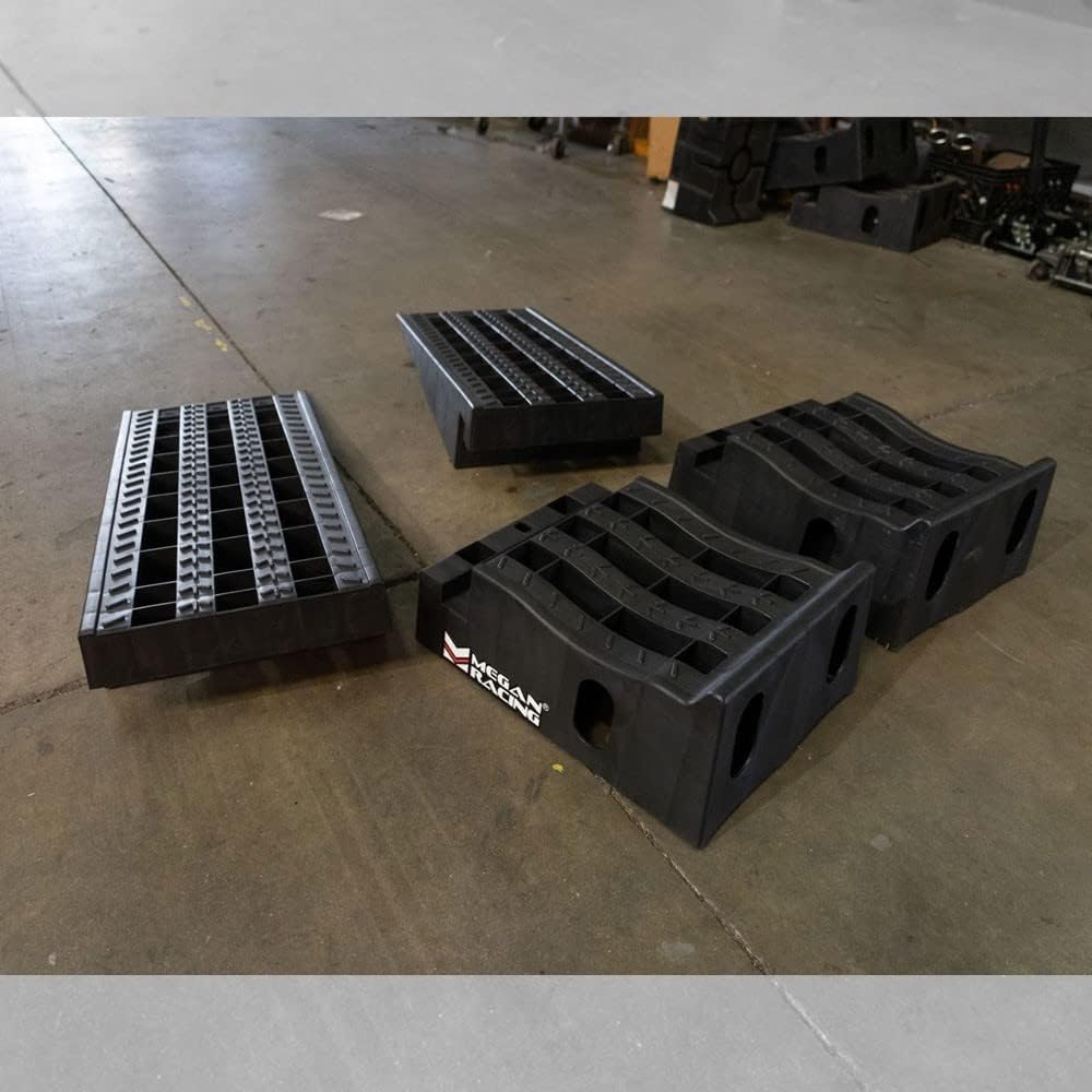 2PCs MR-RAMP-02 Megan Composite High Profile Drive-On Car Vehicle Ramp Lifting GVW 16000LB