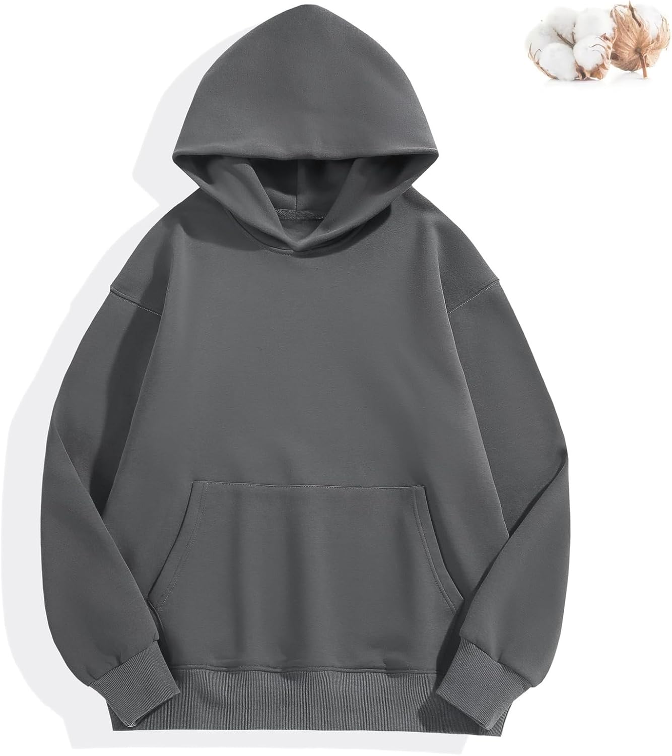 Weighted Hoodie for Anxiety, Anxiety Hoodie for Men, Heavyweight Fleece Vintage Cotton Sweatshirt Men Streetwear