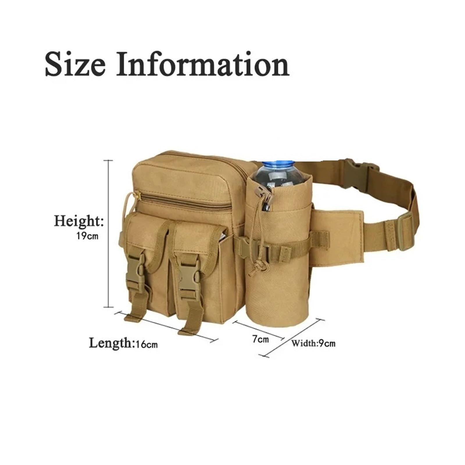 Lässige Gürteltasche for Herren, geeignet for den Außenbereich(Khaki)