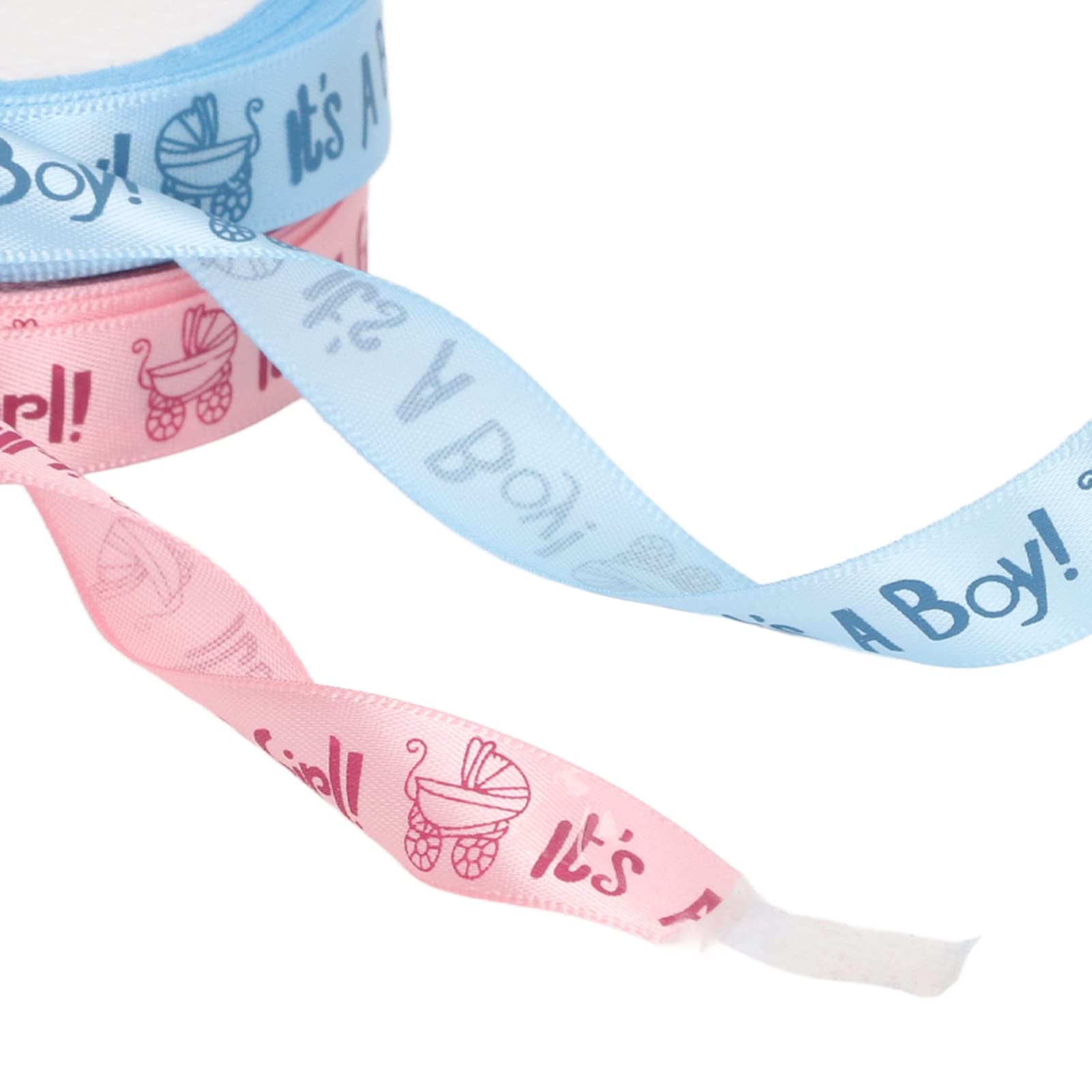 Nastro Di Raso Per Baby Shower It's A Boy/It's A Girl - 10 Yards