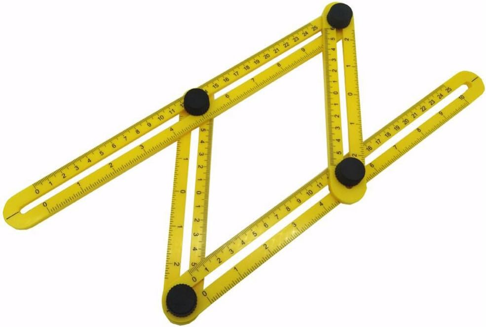 Multifunctional Angle model Foldable Rulers Templater Plastic Measuring tool for Home and Building Irregular Shape Measurement