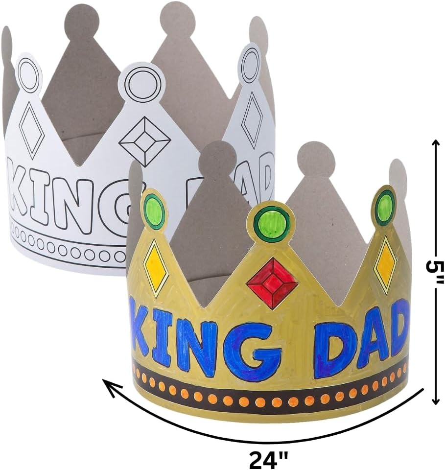 Fun Express Color Your Own Father’s Day King Dad Crowns - 12 Pc