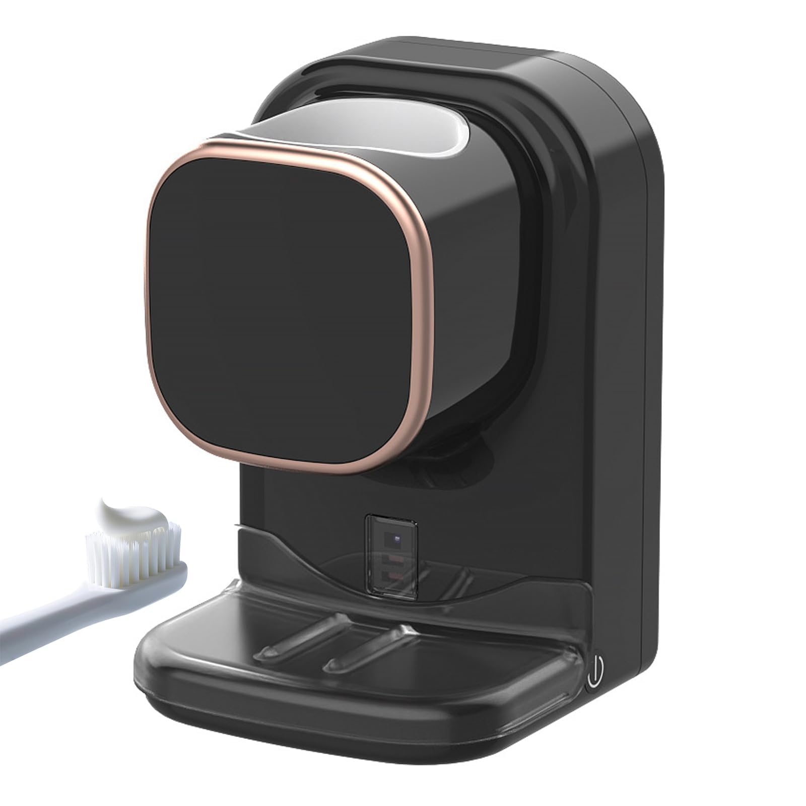Dispensador automático de pasta de dientes, montado en la pared, exprimidor eléctrico ajustable de 3 niveles con detección inteligente para baño, extrusión cuantitativa, 1 juego