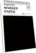 DagouColor Alcohol Marker Paper, A4, 1 Pack, 60 Sheets (120 Pages) Drawing Paper, Leakage Prevention Alcohol Marking Paper, Acid Free Drawing Pad for Artists Children Adult