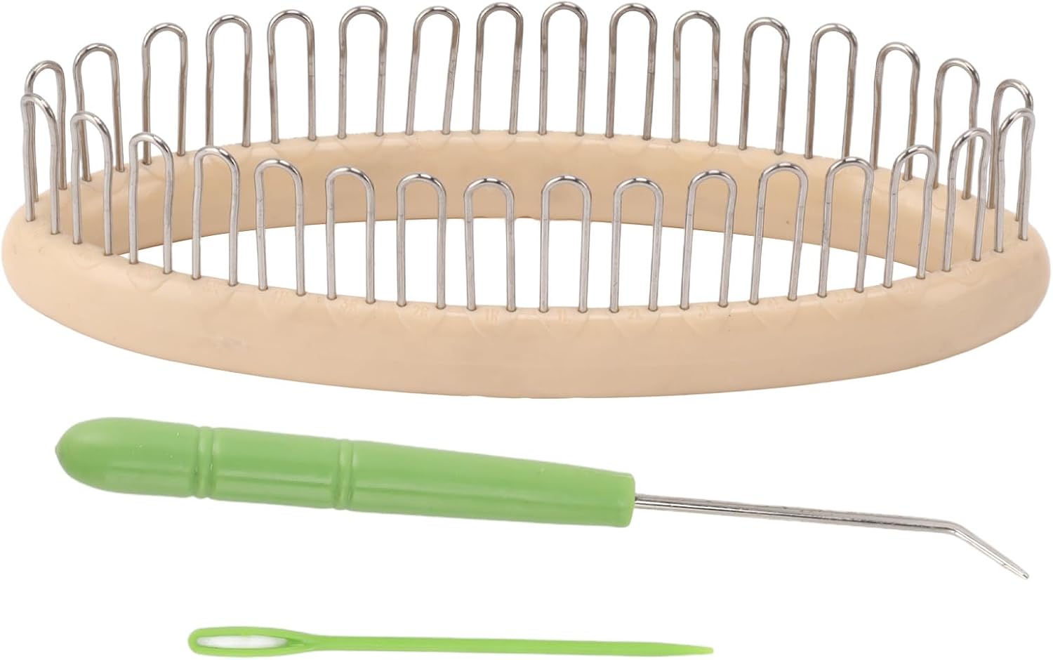 Semme Wooden Round Pocket Knitting DIY Kit for Scarves Socks Crafts | Portable Weaving Tool with Needle Pock Tool