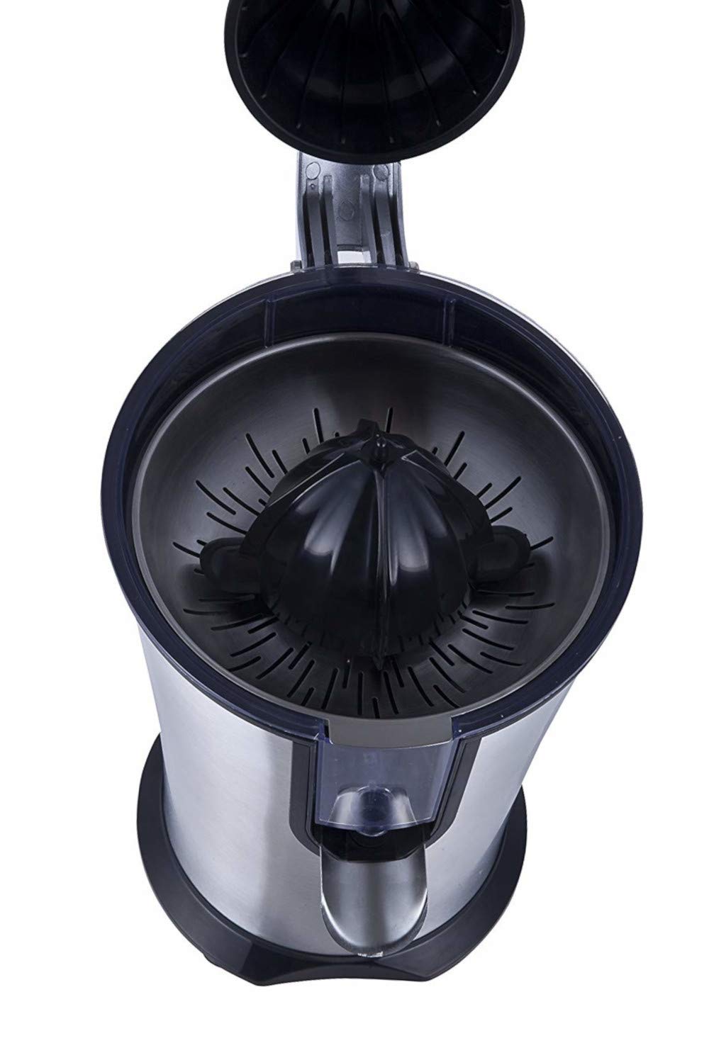 PRIXTON Spremiagrumi Elettrico Professionale XP1, Grande Potenza 160 Watt, 800 ml, Presa Antiscivolo, Acciaio inossidabile