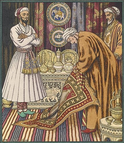 Peinture Ali achetant un tapis TVLAR pour décoration de bureau