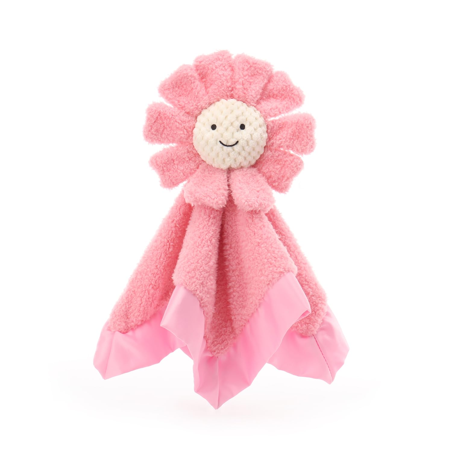 Couverture doudou tournesol rose pour cadeau de naissance mixte