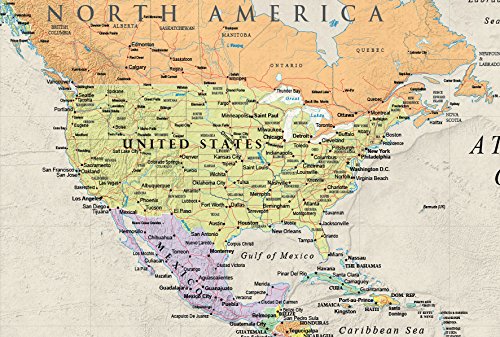 Rmc 32" X 50" Classic United States Usa And World Wall Map Set (Classic Edition) #TOP2