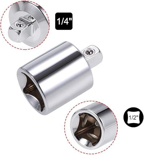 Miniatura 3 de uxcell 3 unidades de 12 pulgada (F) x 14 pulgadas (M) reductor de zócalo, hembra a macho