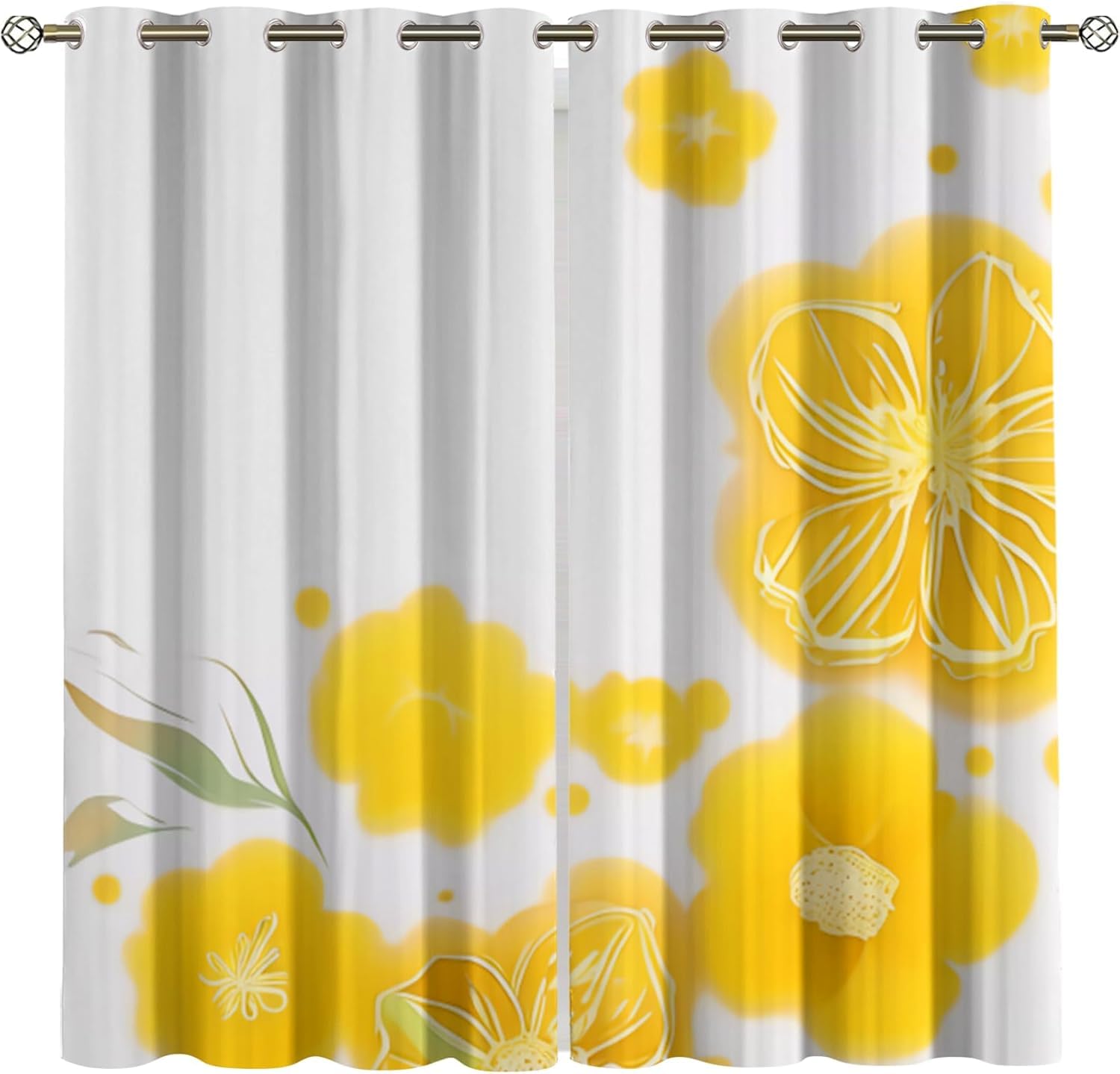 Rideau occultant thermique fleuri isolant du froid pour un confort optimal de la chambre