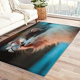 SUWALI Teppich Wohnzimmer Katze - Schmetterling Teppich Schlafzimmer Flauschig Weich Kurzflor Waschbarer Teppiche für Kinderzimmer Esszimmer Wohnzimmerteppich - 160x200 cm