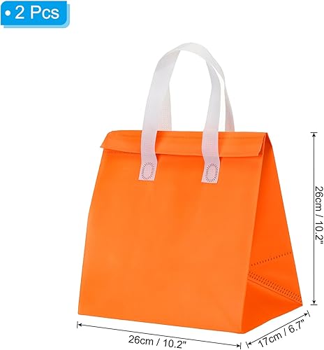 Miniatura 2 de PATIKIL Bolsa de almuerzo aislada, paquete de 2 loncheras térmicas a prueba de fugas, bolsa de mano para el trabajo, oficina, camping, picnic,