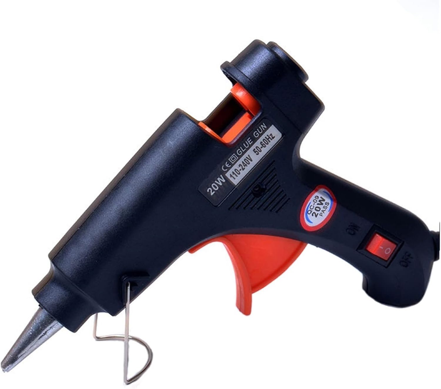 Hot Glue Gun 20W Hot Melt Glue Gun Mini Household Industrial Guns Heat Temperature Thermo Electric Repair Tool Use 7mm Glue Sticks for DIY Arts, Crafts and Quick Repairs(Black Glue Gun)